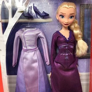 Frozen2 Elsa 2 Purple Dresses Disney Kids Toy